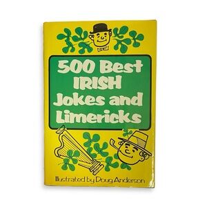 500 Best IRISH Jokes and Limericks Hardcover Original Sleeve Book Doug Anderson